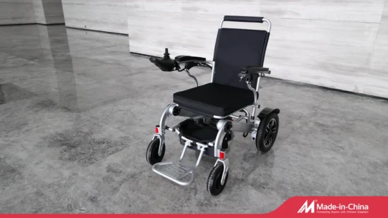Алюминиевая складная электрическая инвалидная коляска, портативная электрическая инвалидная коляска с дистанционным управлением, транспортная инвалидная коляска